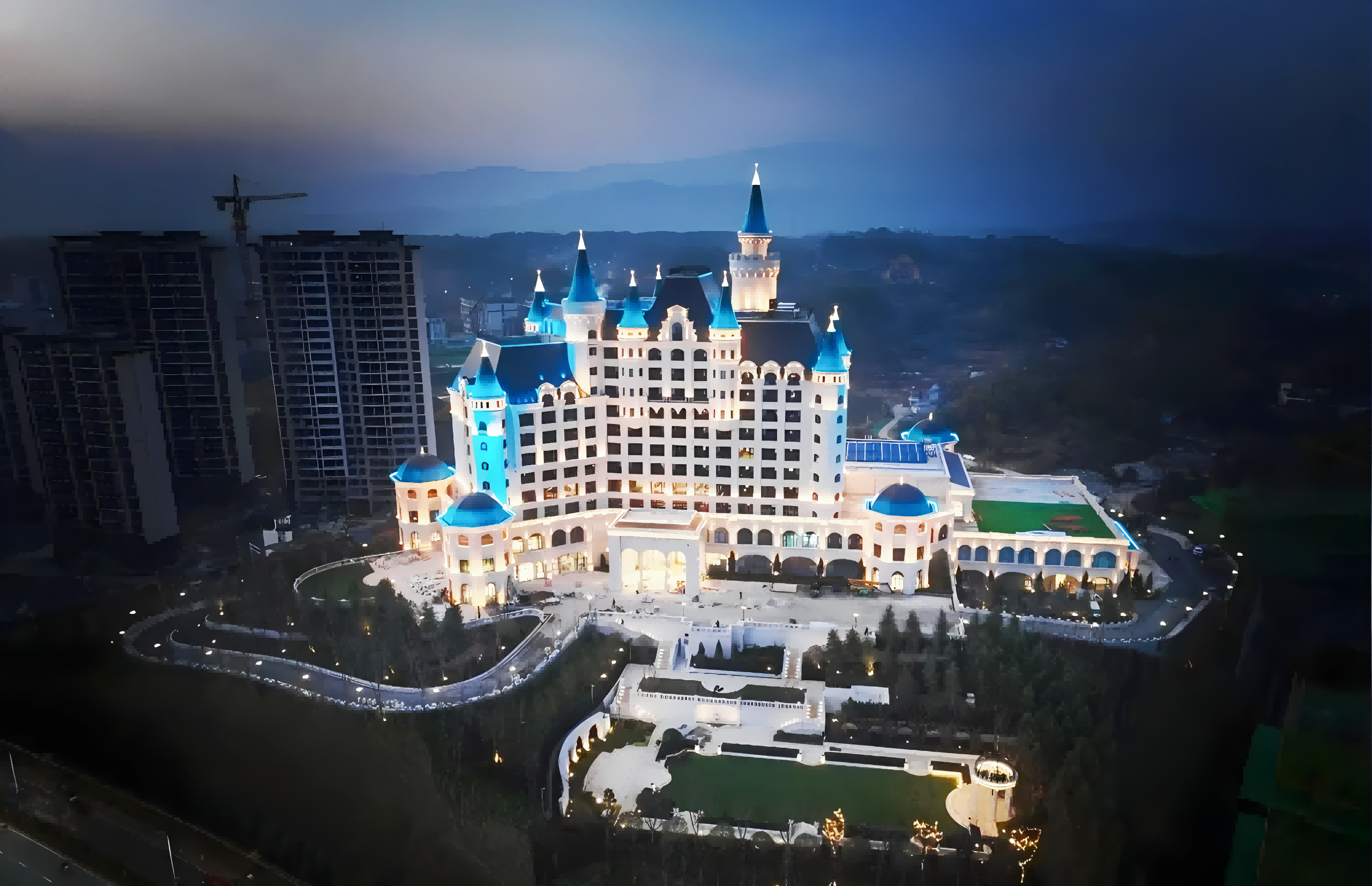 岳西开元城堡酒店景观照明工程